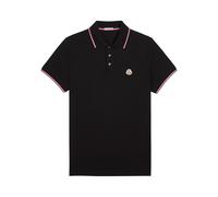 Moncler Logo-appliquéd Piqué Cotton Polo Shirt - Black - S