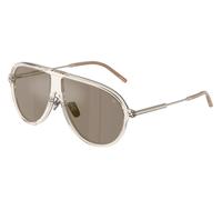 Moncler Unisex Sunglass ME6009 GLYDE - Frame color: Transparent Shiny Butter, Lens color: Mirror Brown Gold