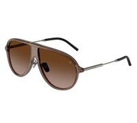 Moncler Unisex Sunglass ME6009 GLYDE - Frame color: Shiny Transparent Brown, Lens color: Gradient Brown