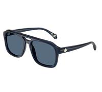 Moncler Unisex Sunglass ME6024 Vantos - Frame color: Shiny Transparent Blue, Lens color: Solid Blue