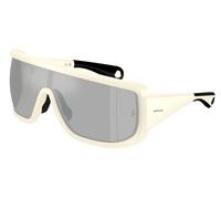 Moncler ME8003 SNOWSEEKER 50026G Unisex Sunglasses Injected White Grey Squared Mirror