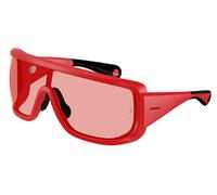 Moncler Unisex Sunglass ME8003 Snowseeker - Frame color: Matte Red, Lens color: Red