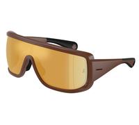 Moncler ME8003 SNOWSEEKER 50205A Unisex Sunglasses Injected Brown Brown Squared Mirror