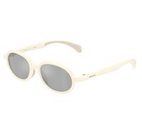 Moncler ME8006 CAPRICE 50028V Unisex Sunglasses Injected White Grey Round Mirror