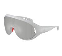 Moncler ME8010 CONTRAST 50278V Unisex Sunglasses Injected Silver Silver Round Normal