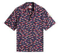 Moncler Men's Little Sharks Printed Cotton Poplin Shirt Multi