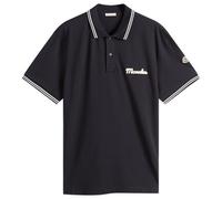 Moncler Men's Short Sleeve Logo Polo Navy