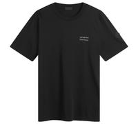 Moncler Men's Stripe Logo Short Sleeve T-Shirt Black Large