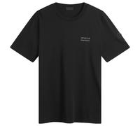Moncler Men's Stripe Logo Short Sleeve T-Shirt Black Medium