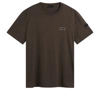 Moncler Men's Stripe Logo Short Sleeve T-Shirt Brown Small