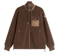 Moncler Men's Teddy Fleece Zip Up Fleece Brown