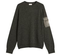Moncler Men's Wool Cashmere Mouline Crew Neck Jumper Green