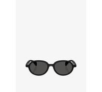Moncler Moncler Me8006 Caprice Oval-Frame Injected Sunglasses Black