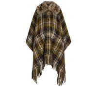Moncler Plaid Brushed Wool-blend Cape - Brown - One Size