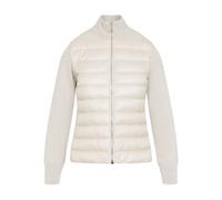 Moncler quilted knit-panel jacket - White M-L