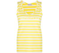 Moncler striped logo-print tank top - Yellow XS