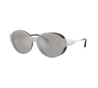 Moncler Unisex Sunglass ME4005T AUROS - Frame color: Matte Silver, Lens color: Mirror Silver