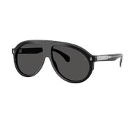 Moncler Unisex Sunglass ME6001F Fhaite - Frame color: Shiny Black, Lens color: Dark Grey