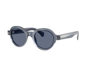 Moncler Unisex Sunglass ME6003 Rondosa - Frame color: Shiny Transparent Blue, Lens color: Blue