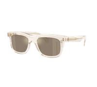 Moncler Unisex Sunglass ME6004F Claro - Frame color: Transparent Butter, Lens color: Light Brown Mirror Gold