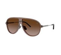 Moncler Unisex Sunglass ME6009 GLYDE - Frame color: Shiny Transparent Brown, Lens color: Gradient Brown