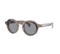 Moncler Unisex Sunglass ME6012 AURONE - Frame color: Transparent Shiny Grey, Lens color: Solid Grey