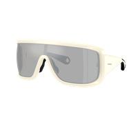 Moncler Unisex Sunglass ME8003 Snowseeker - Frame color: Matt Butter, Lens color: Clear Mirror Silver