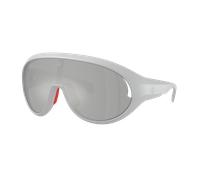 Moncler Unisex Sunglass ME8010 CONTRAST - Frame color: Matte Silver, Lens color: Mirror Silver