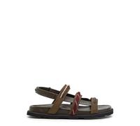 Moncler Vera Isla Grosgrain and Leather Sandals - Brown - 37 (IT37 / UK4)