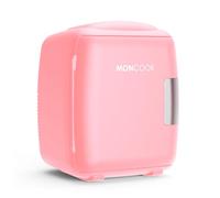 MONCOOK Mini Fridge For Bedrooms - Small, Portable & Quiet Mini Fridges For Skincare, Medicine, Food & Drinks - Cooling & Warming Function - Perfect For Home, Office, Car Or Travel - 9L - Pink Mono