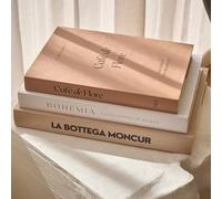 Moncur Home Faux Books for Decoration Coffee Table Books set of 3 Decorative Books Neutral Room Decor Aesthetic Shelf Decor Beige White Earth Tones Real Blank Pages Removable Covers Home Décor Accents
