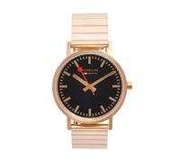 Mondaine Classic Quartz Grey Dial Rose Gold Stainless Steel Watch 36mm