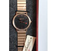 Mondaine Classic Swiss Railway Black Dial Rose Gold Men’s 40mm Watch. RRP £279