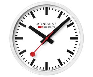 Mondaine Classic White Frame White Dial Wall Clock A990.CLOCK.10SBB