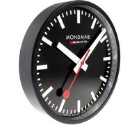 Mondaine Clock Wall Black Frame 25cm Watch MD-069