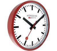 Mondaine Clock Wall Red Frame 25cm Watch