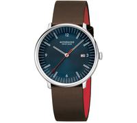 Mondaine Doppio 41mm Brown Vegan Grape Leather Watch MD-518
