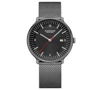 Mondaine Doppio Men's Quartz Watch with Mesh Strap MLE.41220.SM Black