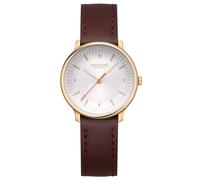 Mondaine Doppio Women's Quartz Watch Brown/Gold 33 mm MLE.33110.LGV