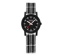 Mondaine Essence, Sustainable Quartz Watch for Men and Women with Easy-Change Black Scottish Pattern Straps, MS1.32120.LB, 32 MM.