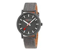 Mondaine Essence Quartz Grey Dial Grey Textile Strap Unisex Watch MS1.41180.LH