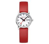 Mondaine Evo 2 Ladies Watch with White Dial and Red Vegan Leather Strap MSE.3...