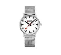Mondaine Evo2 40mm Big Date Stainless Steel Unisex Watch, Silver, Men Ilver