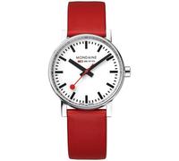 Mondaine EVO2 Ladies Quartz Watch MSE.35110.LCV White Dial Red Vegan Grape 30M