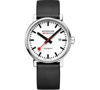 Mondaine Evo2 Men's Automatic Watch MSE.40610.LBV White Dial Leather Strap 30M