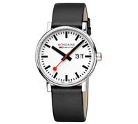 Mondaine Evo2 Men's Watch MSE.40210.LBV Big Date White Dial Leather Strap 30M