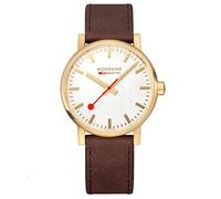 Mondaine - Evo2 MSE.40112.LG - Mens Watch 40mm - Official Swiss Railways Wrist Watch Brown Leather Strap - 30m Water Resistant - Sapphire Crystal - Watches for Men