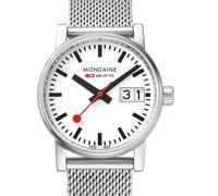 Mondaine MSE.30210.SM evo2 30 mm Multifunction Quartz Unisex White Silver 3 ATM