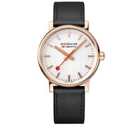 Mondaine EVO2 Quartz White Dial Black Leather Strap Ladies Watch MSE.40112.LB