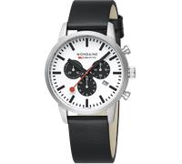 Mondaine Neo 41mm Black Vegan Grape Leather Watch MD-480
